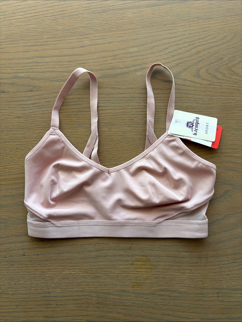 b.tempt’d BEIGE SPORT BRA — XS